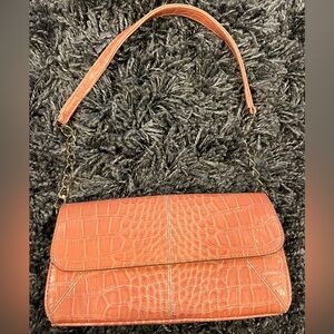 🍒LIZ CLAIBORNE FAIX LEATHER REPTILE MININI PURSE🍒